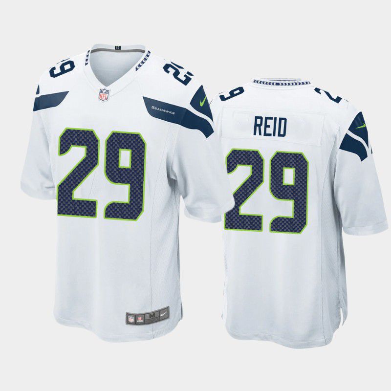 Men Seattle Seahawks 29 John Reid Nike White Game NFL Jersey